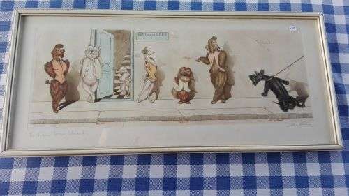 FRAMED FRENCH PRINT SIGNED